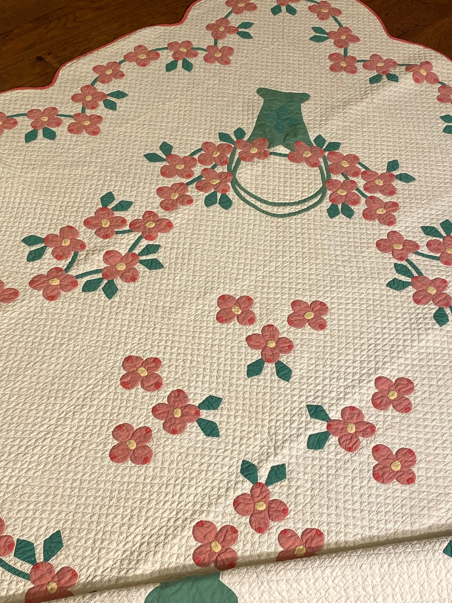 Fine hand quilting and applique
