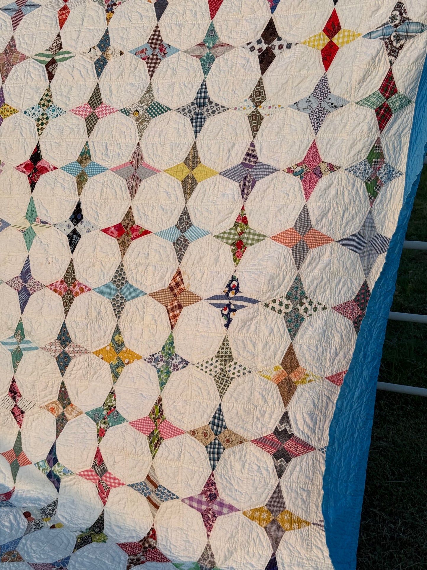 Scrappy Periwinkle Stars Quilt