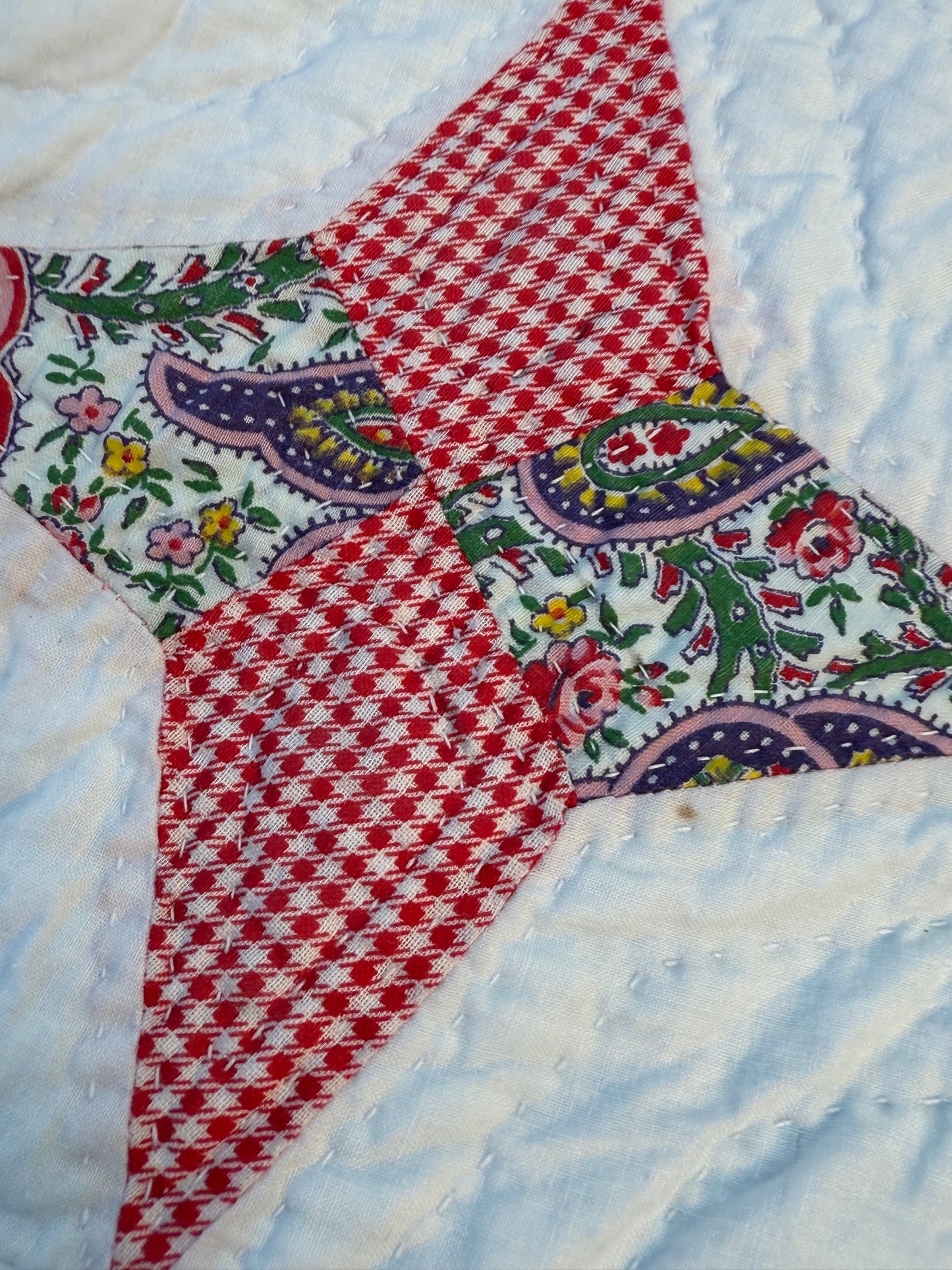 Scrappy Periwinkle Stars Quilt