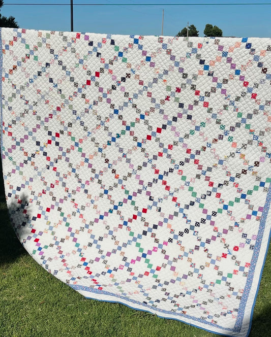 Postage Stamp Single Chain Quilt