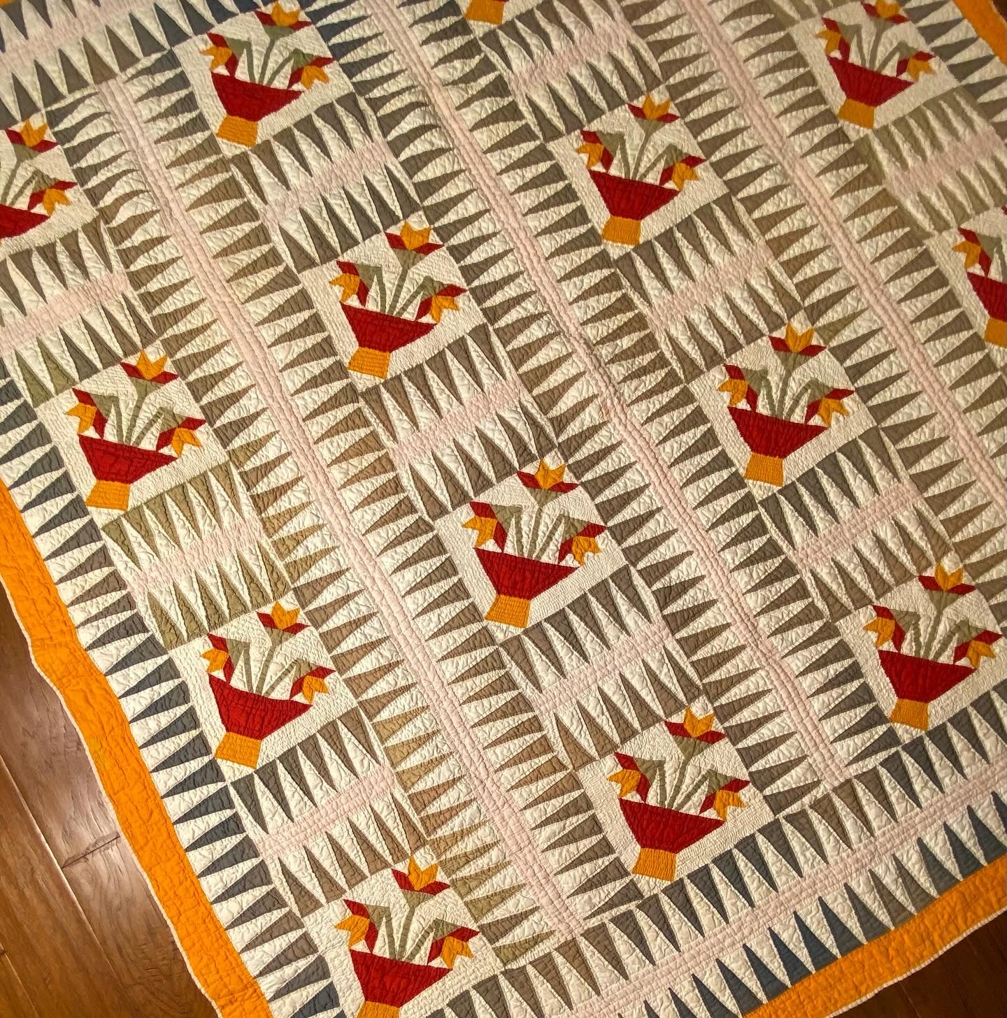 Sawtooth Rocky Mountain North Carolina Lily Quilt