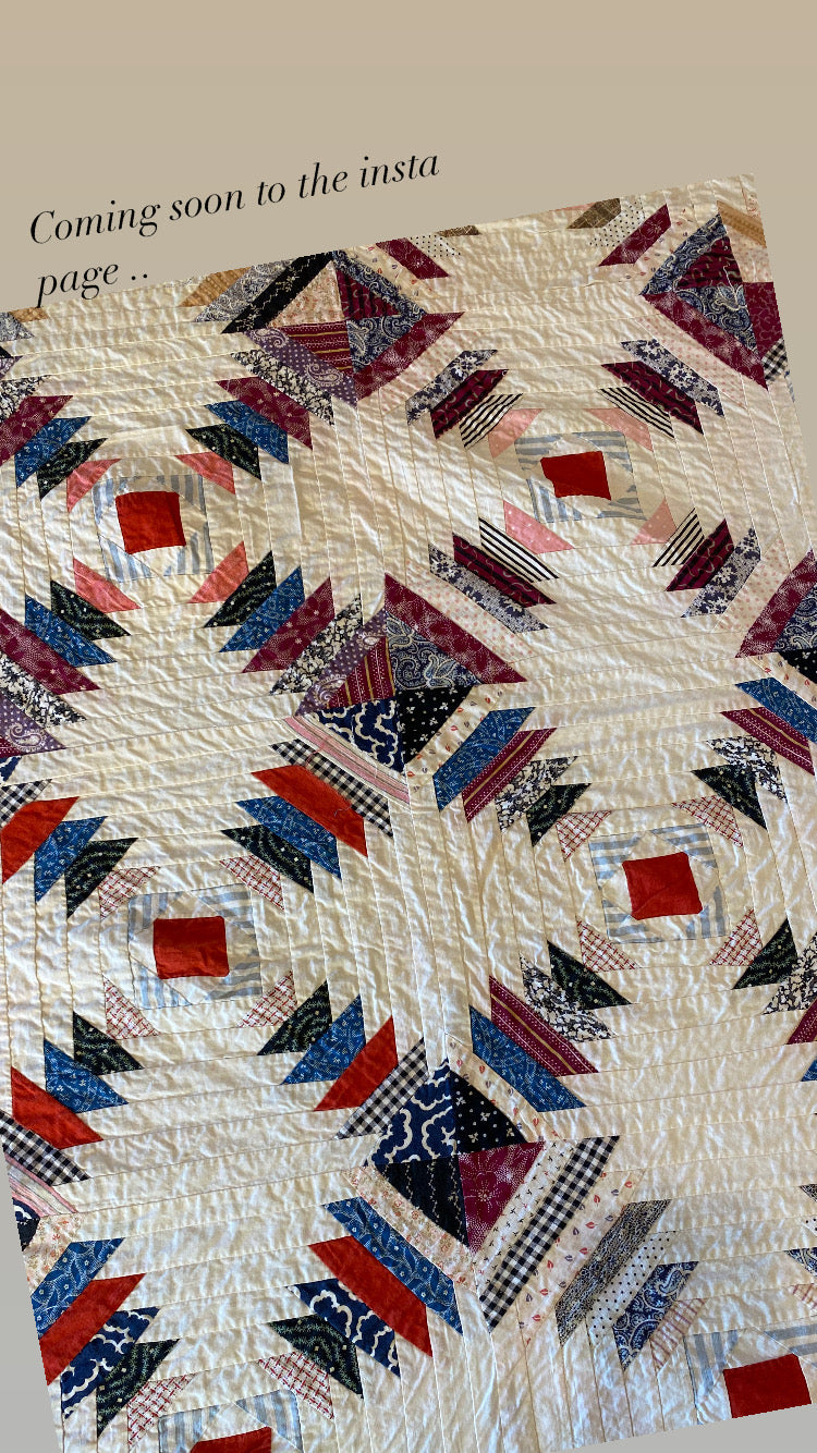 Pineapple Log Cabin Summer Quilt