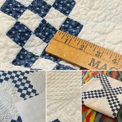 Indigo Triple Irish Chain Quilt