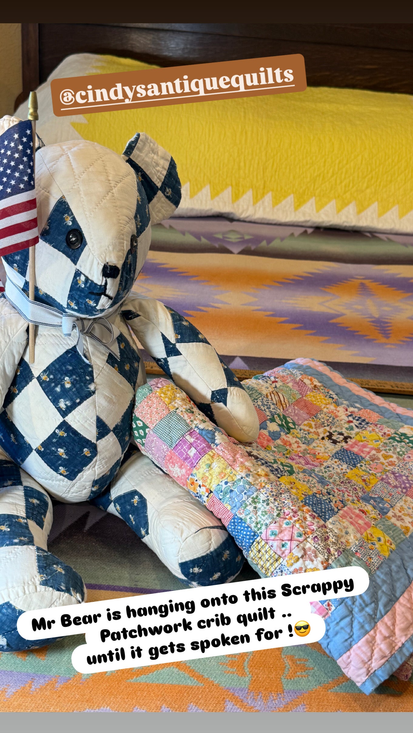 Charming Scrappy One Patch Crib/Wall Quilt