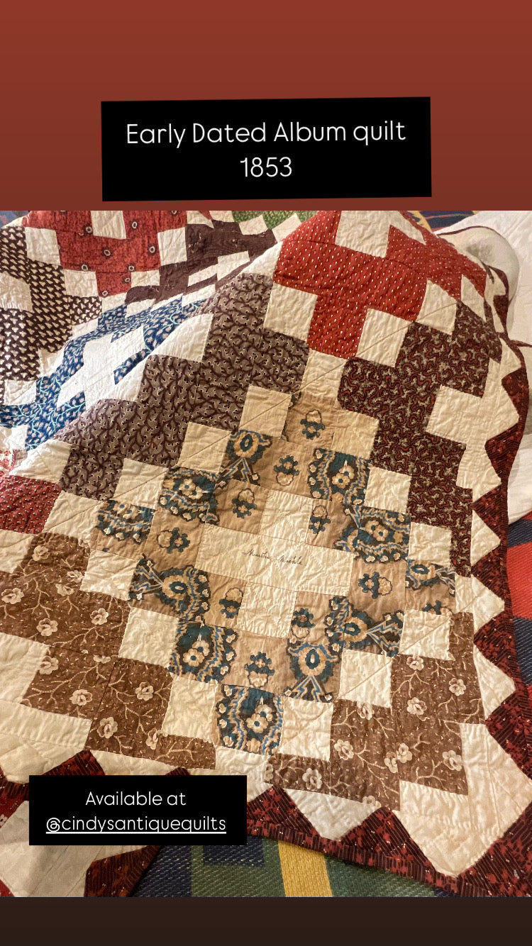 Early 1853 New York Signature Album Quilt
