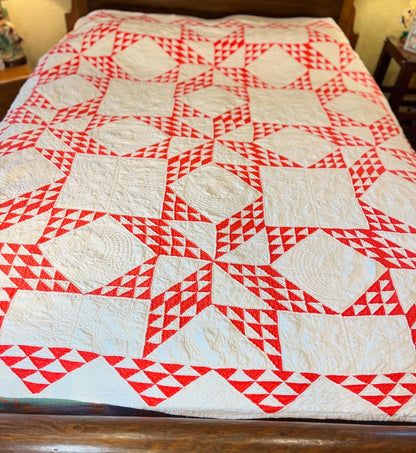 Star of Triangles Quilt with Border