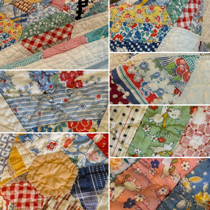 Colorful String  Stars Quilt