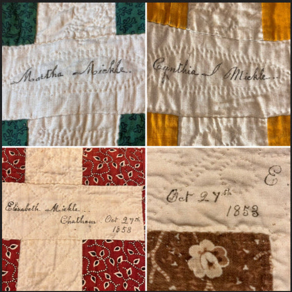 Early 1853 New York Signature Album Quilt