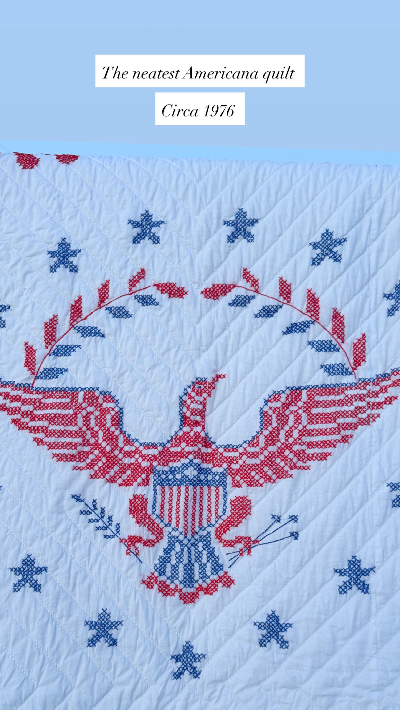 Vintage Americana Eagle Bicentennial Quilt