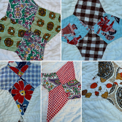 Scrappy Periwinkle Stars Quilt