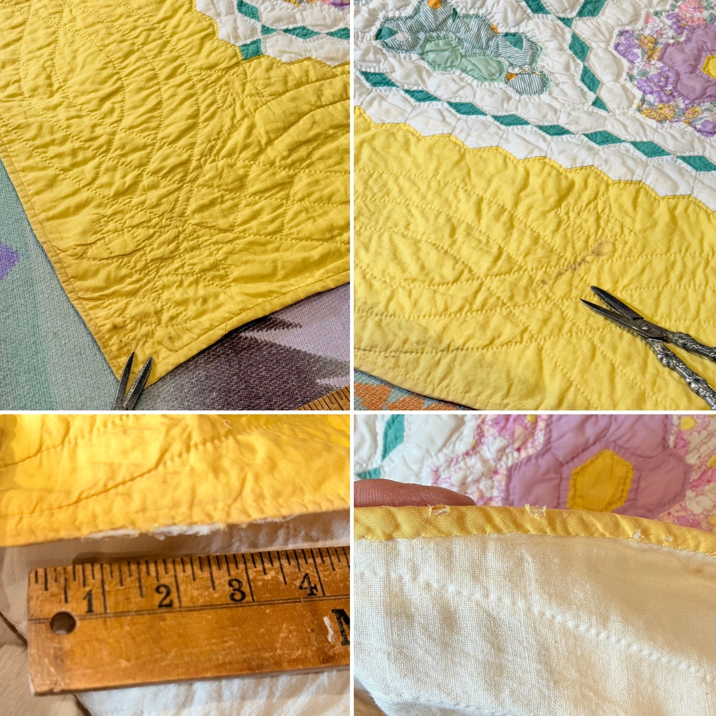 Colorful Grannies Flower Garden Quilt
