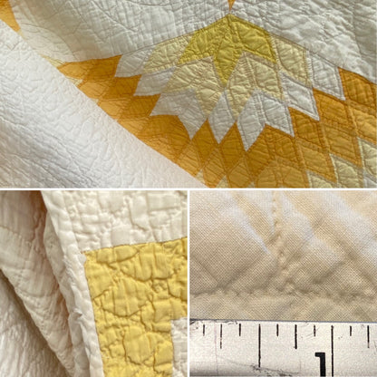 Broken Star Quilt in Yellows