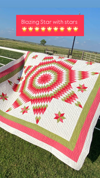 Star of Bethlehem Quilt with Floating Stars~~ Sold