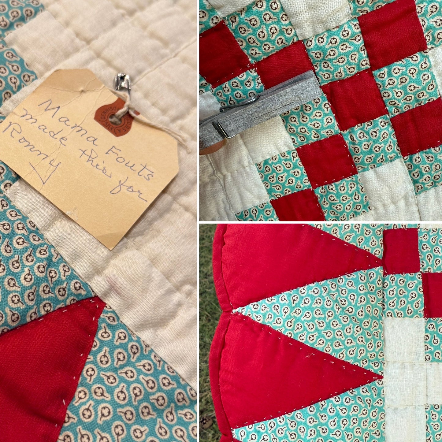 Double Irish Quilt with Cone Border