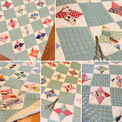 Scrappy 4 Point Stars Variation Quilt
