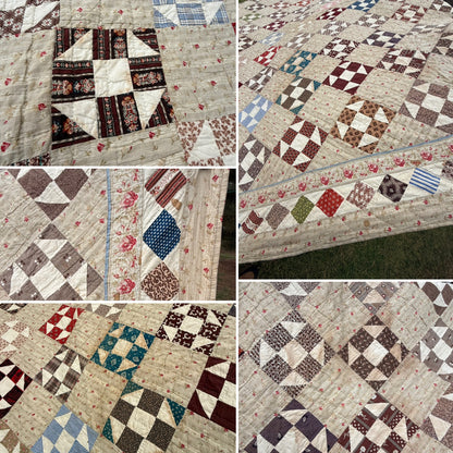 Early Shoofly Quilt with Blocks Border