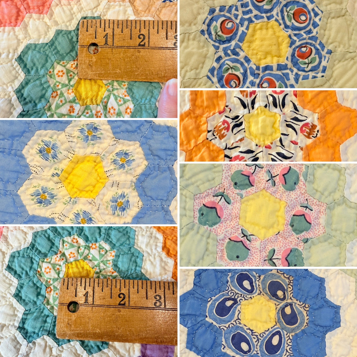 Incredible Museum Quality Miniature Flower Garden Quilt