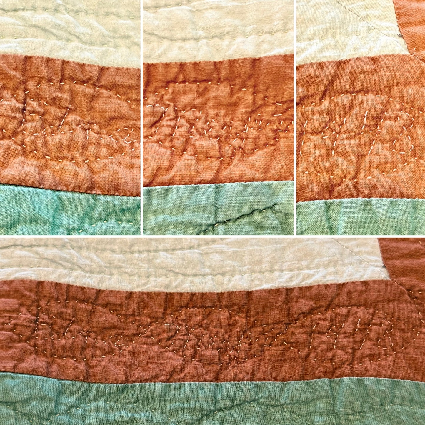 Signed and Dated Mountain Mist Water Lillies Quilt