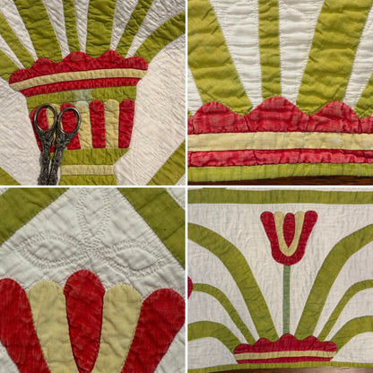 Egyptian Pot of Flowers with Medallion Center Quilt