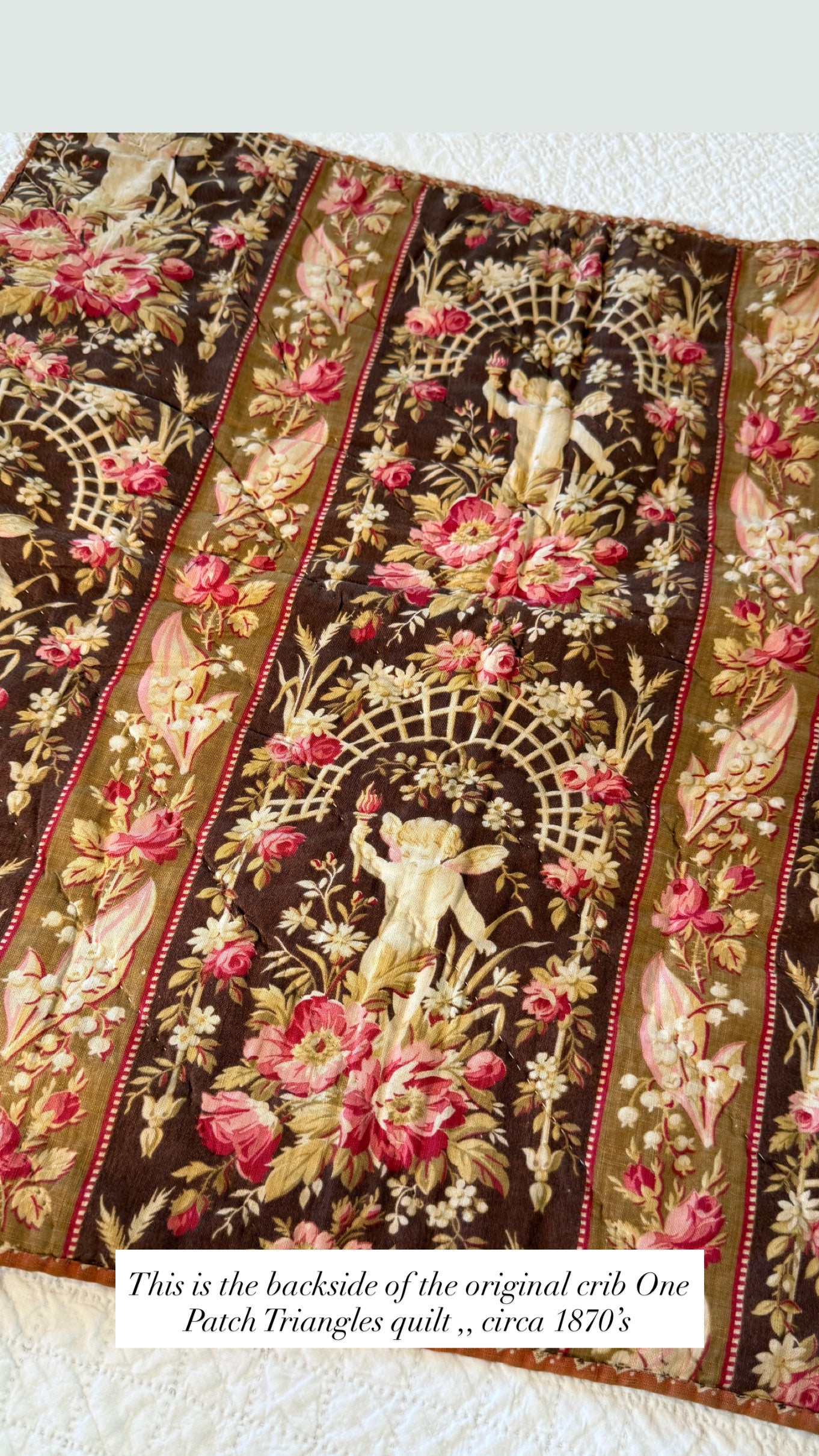 Early 2 Sided Like One Patch Doll Quilt