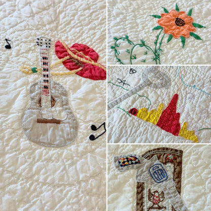 Little Mavericks Western Pictorial Cowgirl/ Cowboy  Vintage Quilt