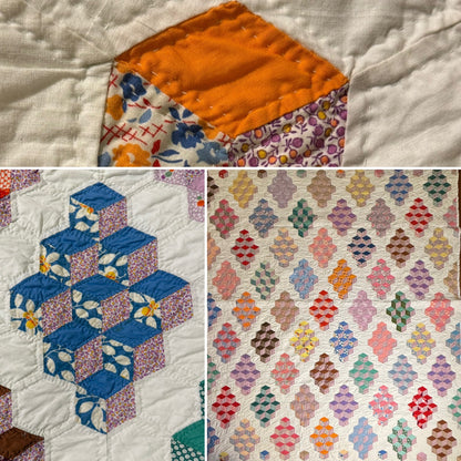 Graphic Tumbling Blocks of Cubes Quilt
