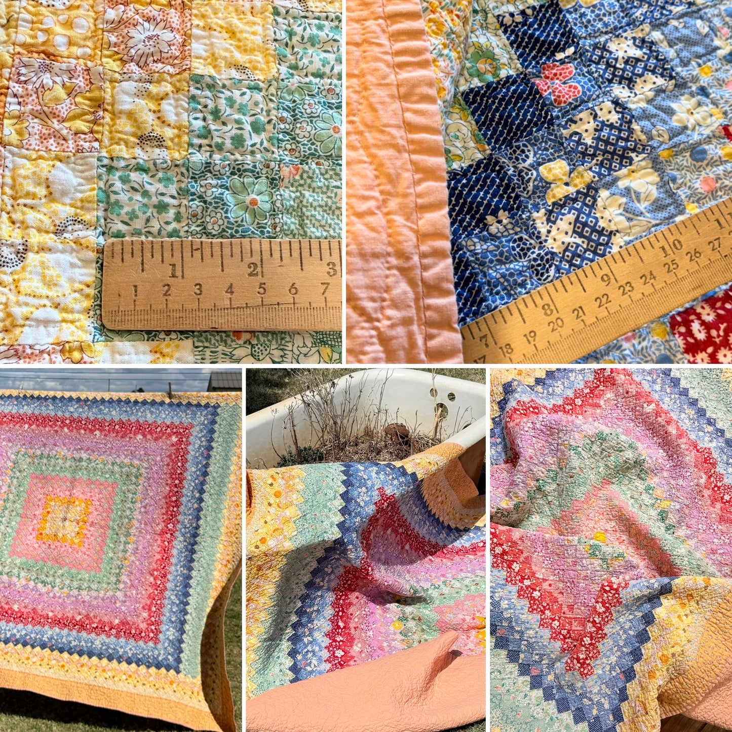 Patchwork Around the World Quilt