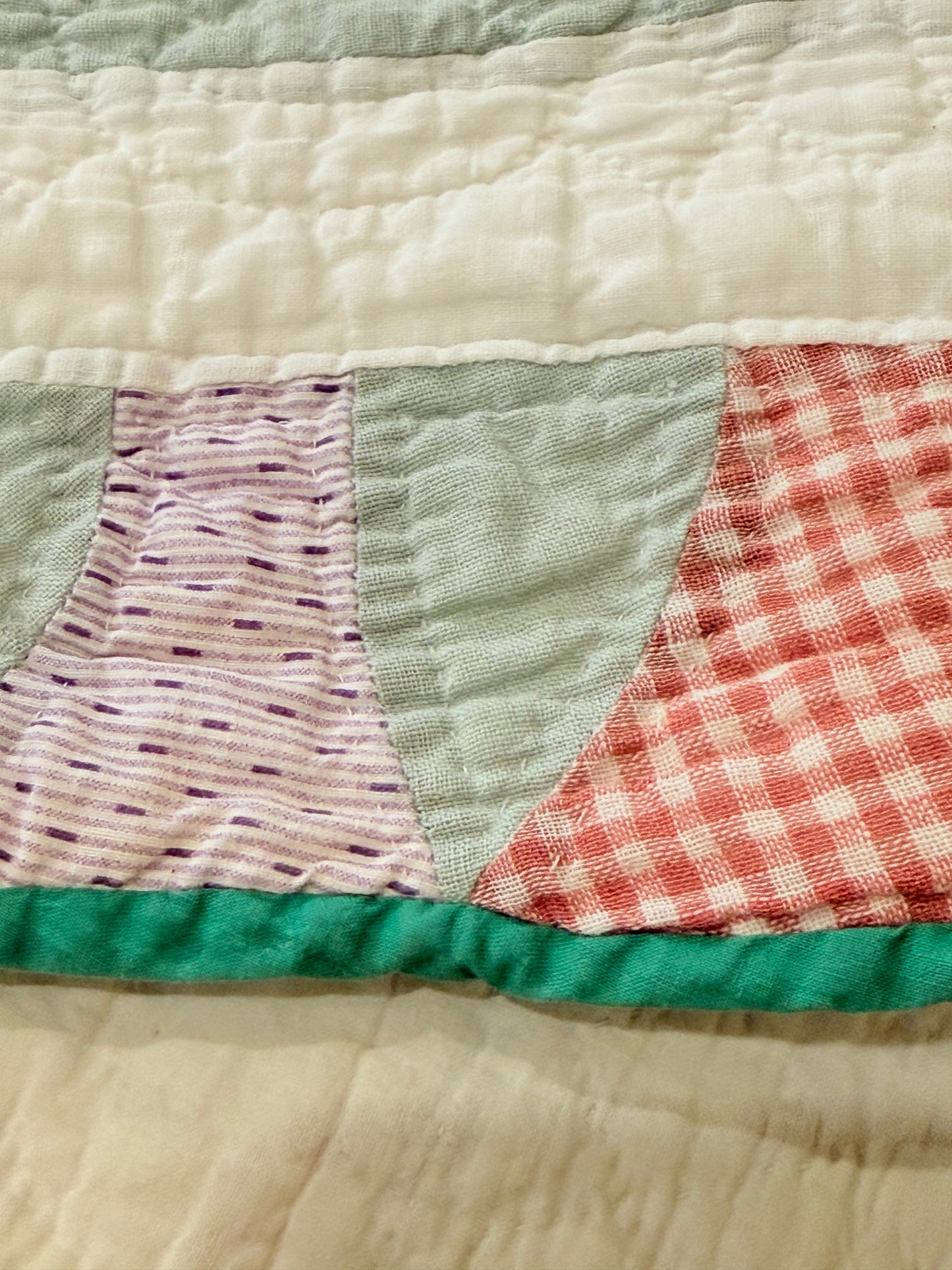 Dresden Plate with Rainbow Border Quilt
