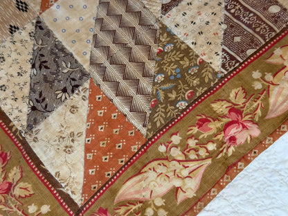 Early 2 Sided Like One Patch Doll Quilt