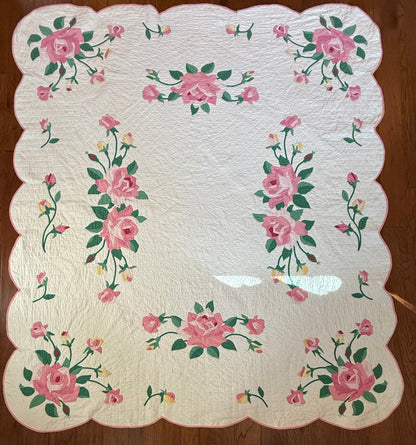 The Graceful Rose Applique Quilt