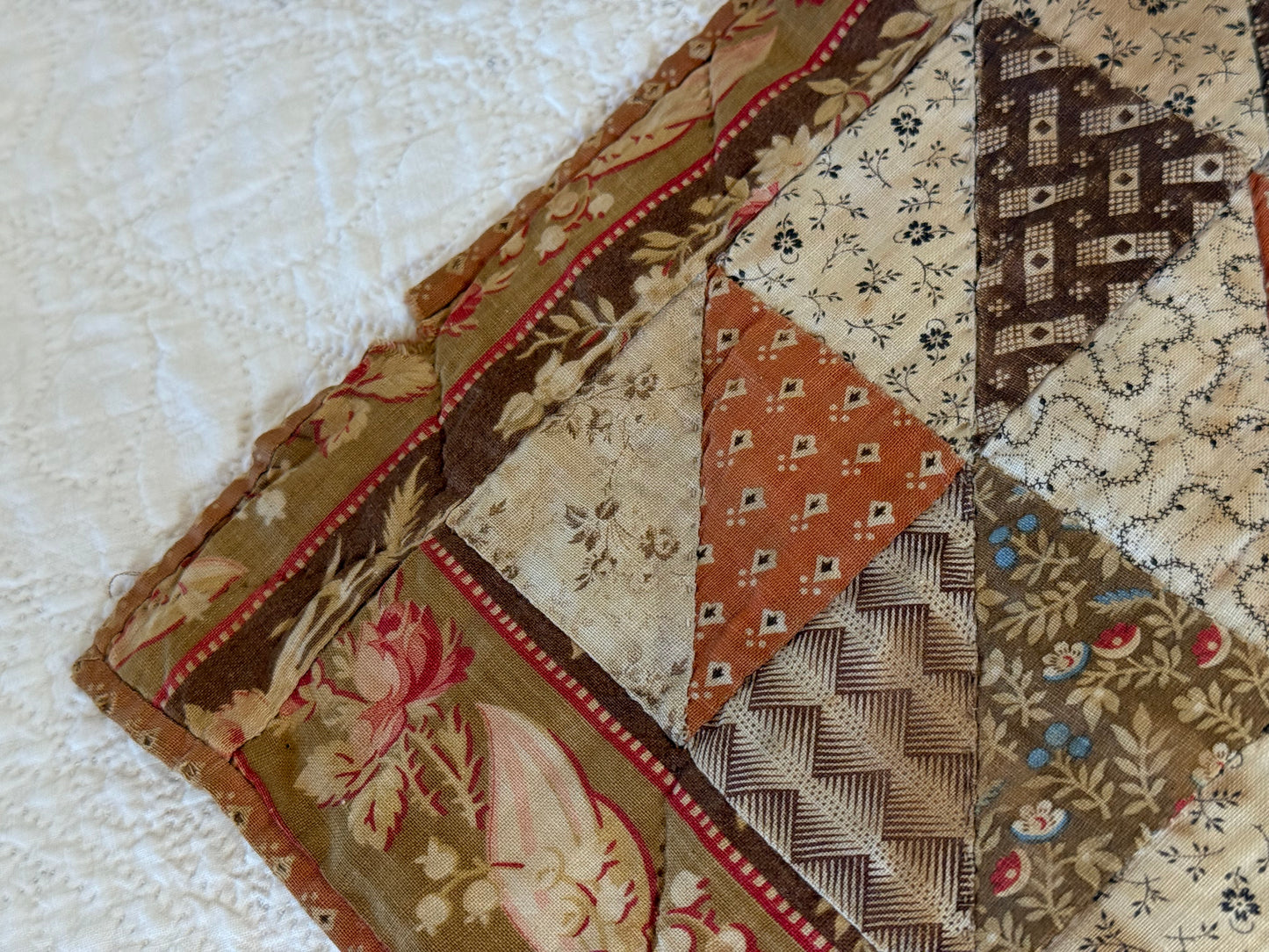 Early 2 Sided Like One Patch Doll Quilt