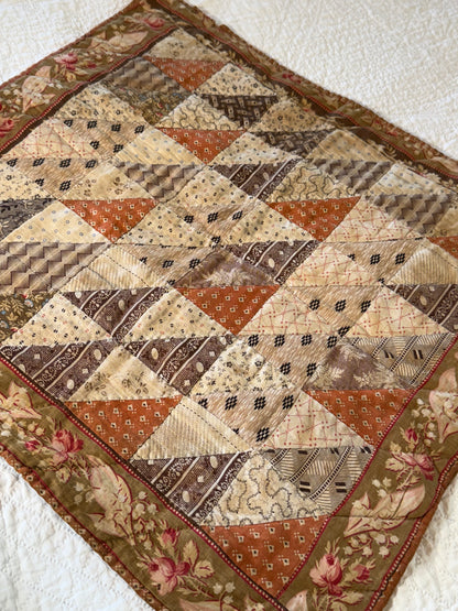 Early 2 Sided Like One Patch Doll Quilt