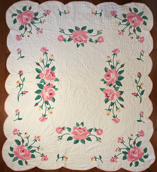 The Graceful Rose Applique Quilt