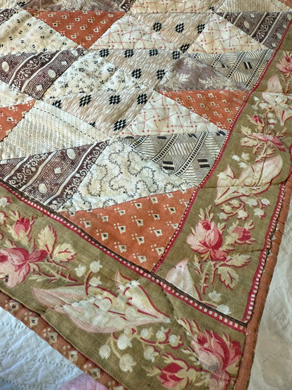 Early 2 Sided Like One Patch Doll Quilt
