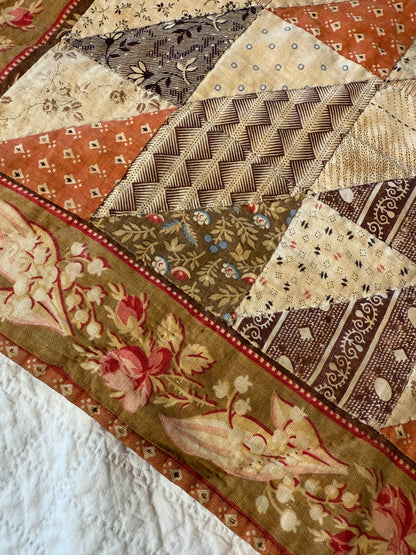 Early 2 Sided Like One Patch Doll Quilt