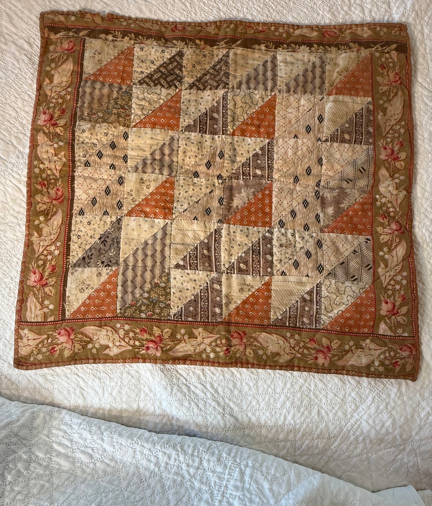 Early 2 Sided Like One Patch Doll Quilt