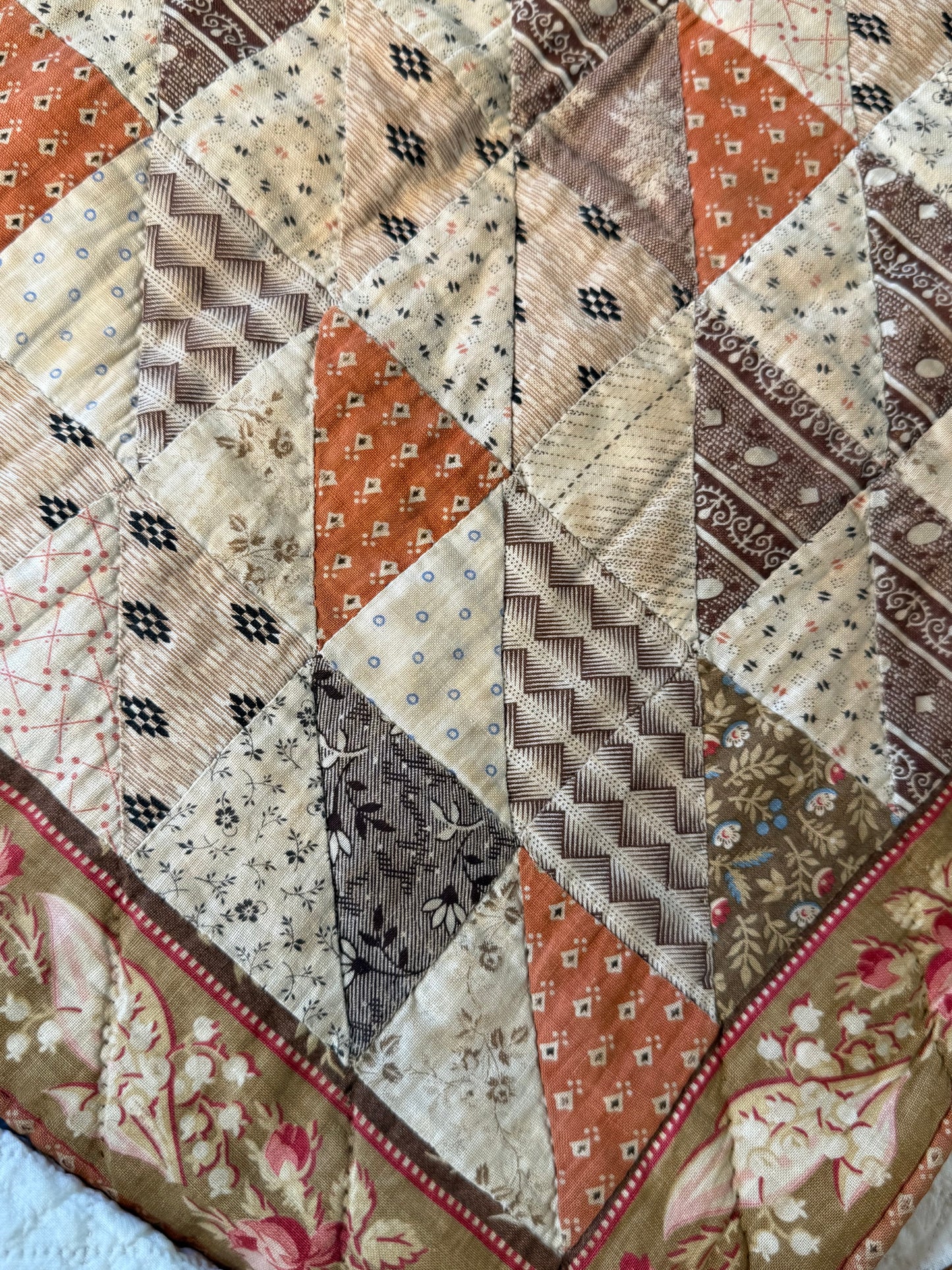 Early 2 Sided Like One Patch Doll Quilt