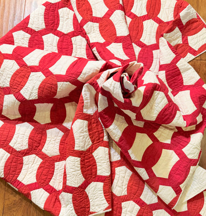 1893 Lovers Link Quilt - Signed and Dated