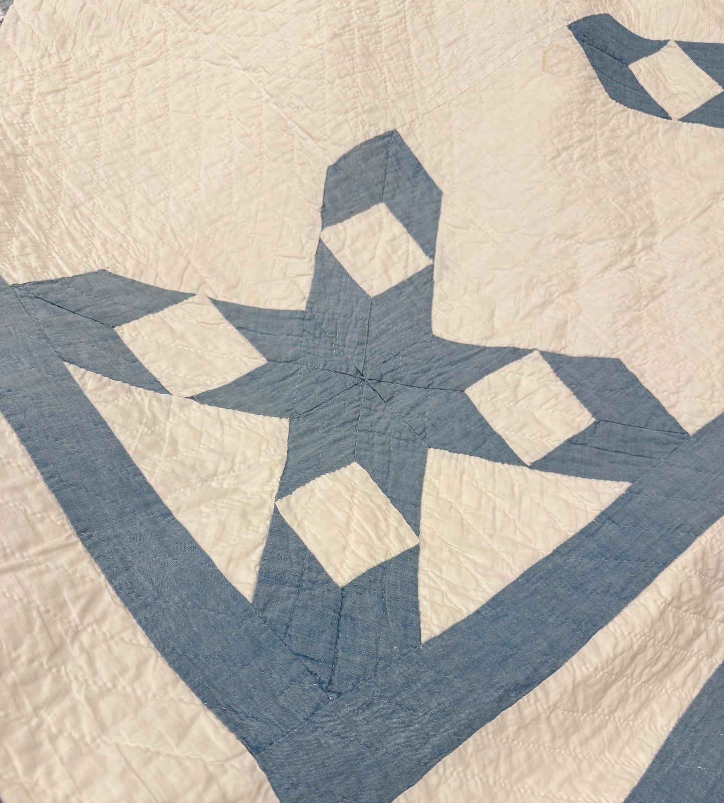 Blue and White Ohio Shooting Stars Quilt
