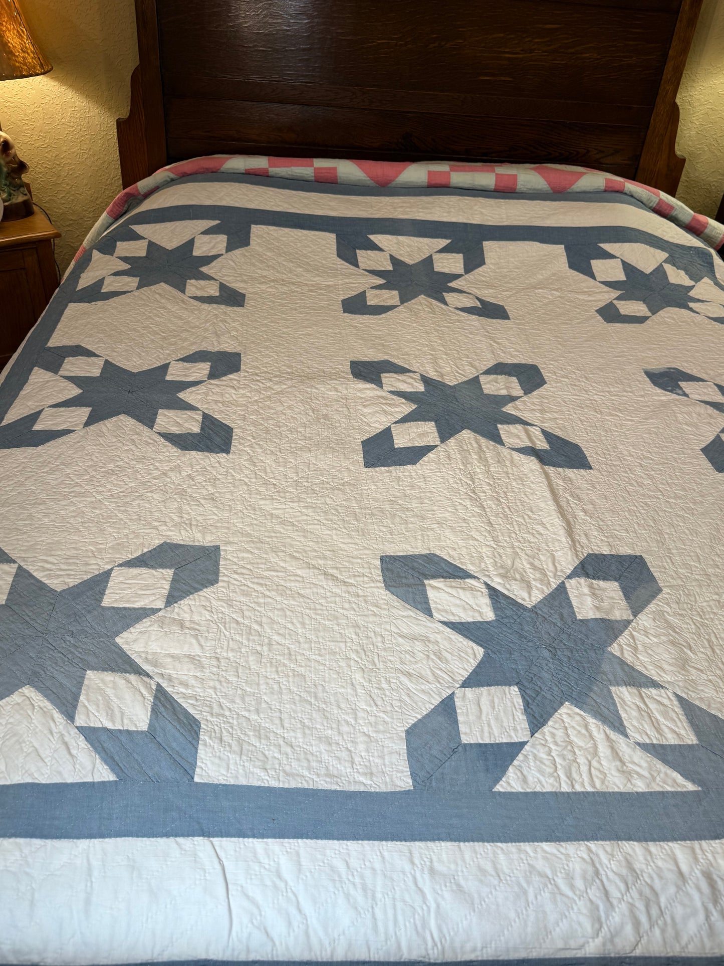 Blue and White Ohio Shooting Stars Quilt