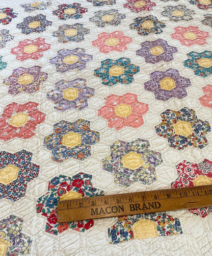 Smaller Quilt -A Crib or Lap Size Flower Garden Quilt