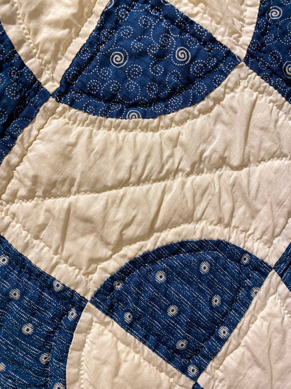 Steeplechase Blue and White Quilt