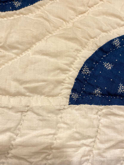 Steeplechase Blue and White Quilt