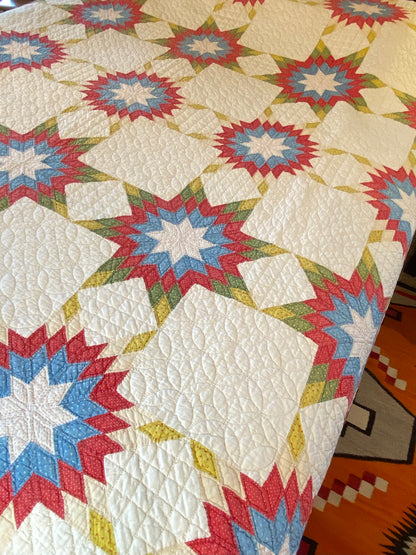 Touching Star in a Star Quilt SOLD