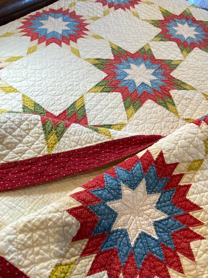 Touching Star in a Star Quilt SOLD