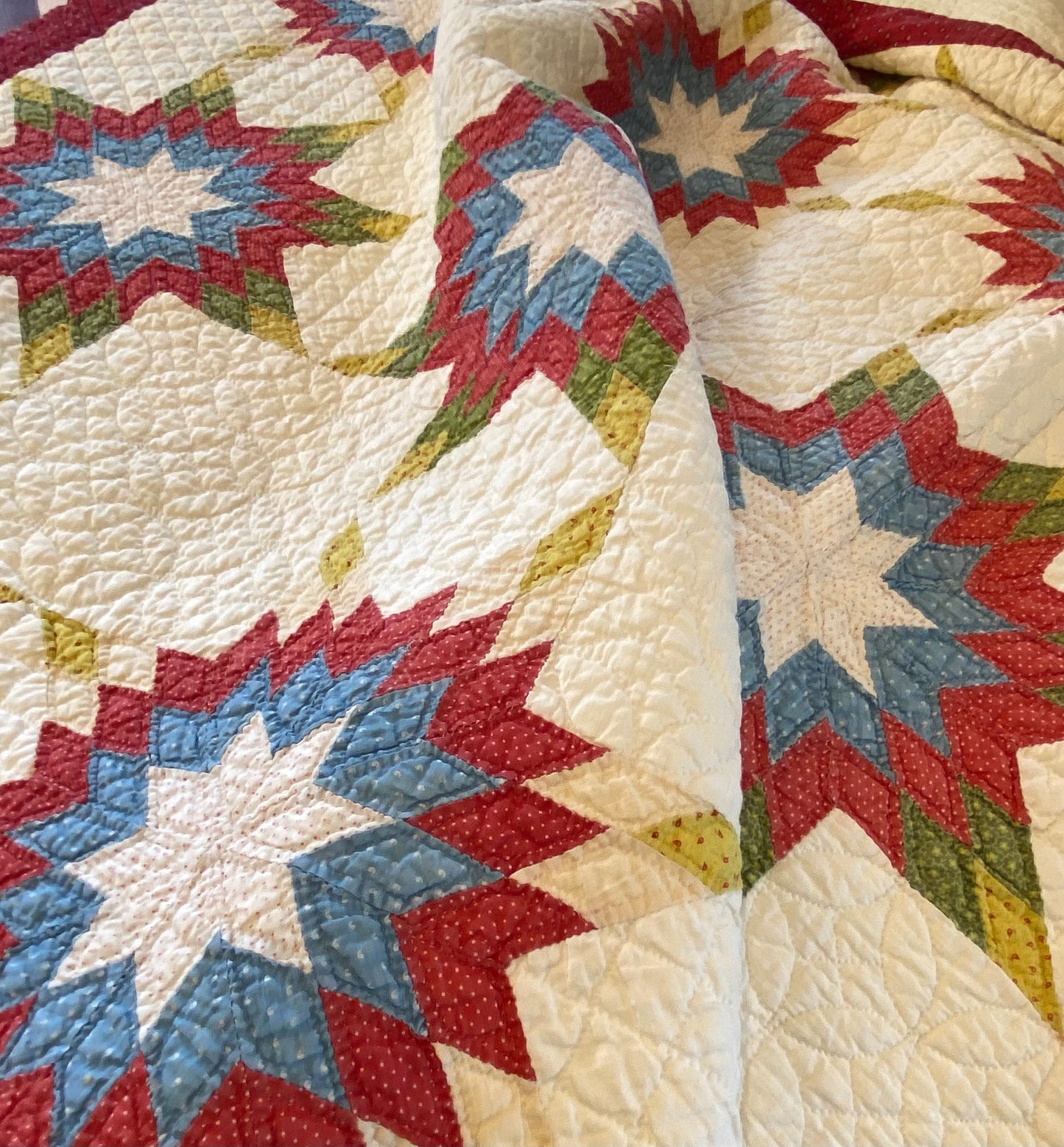 Touching Star in a Star Quilt SOLD