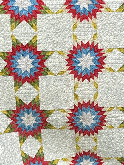 Touching Star in a Star Quilt SOLD