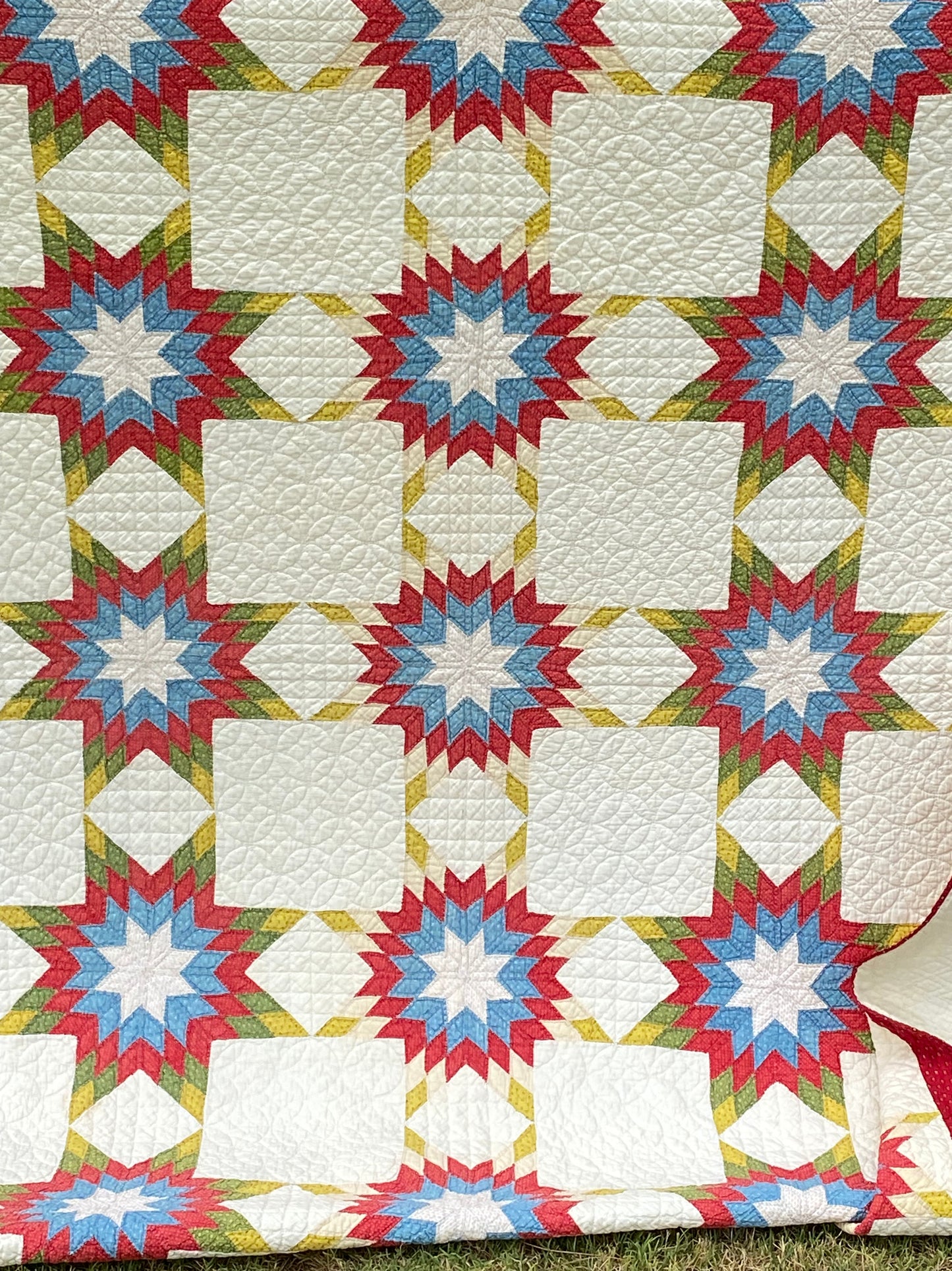 Touching Star in a Star Quilt SOLD