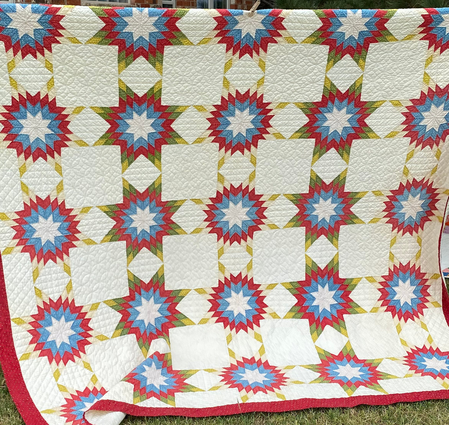 Touching Star in a Star Quilt SOLD