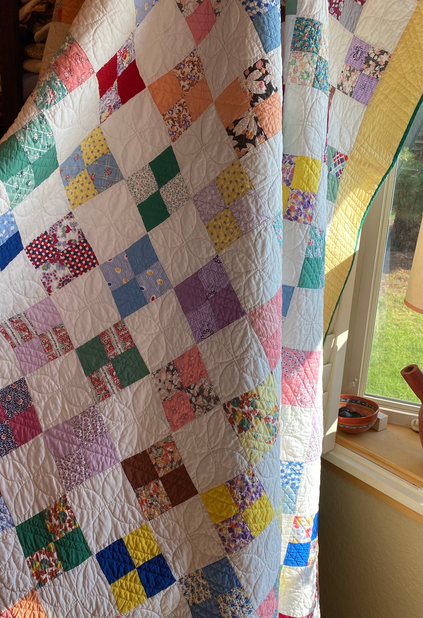 Scrappy 4 Patch Vintage Quilt